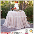 manufacturer fancy round rosette satin table cloth